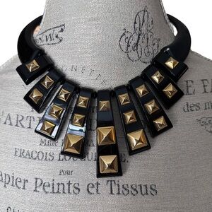 Tory Burch black and gold toned Necklace